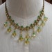 Art Deco Necklace Bookchain Style Lemon Lime Luscious Color Beads Great Design
