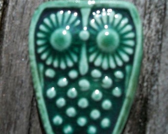 Ceramic Green Baby Owl