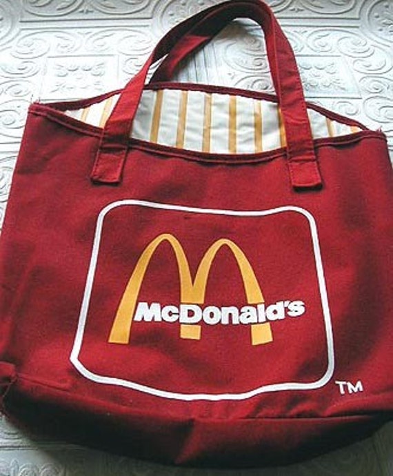 Vintage McDonalds French Fry Box shaped Tote Bag