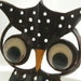 Vintage Libby Owl Earring Holder painted metal with googly eyes earring tree
