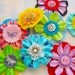 Felt Flower Embellishments with Rhinestones