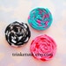 Rolled Fabric Flower Rosettes Set of Three