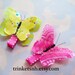 Fabric Butterfly Hair Clips Set of Two