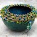 KIT Bead Coiled Mini Gourd w/ Sweetgrass Blue with Cobalt Blue Beads DIY Do It Yourself Coiling Kit