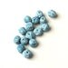 Beads Round Turquoise Blue Ceramic Texture Stoneware Mix 15