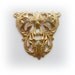1 - Victorian Floral Tulip Filigree CREST Brass Stamping - Jewelry Findings (FA)