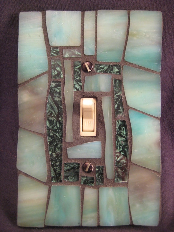 Toggle Switch Cover >> Turquoise Green Stained Glass Mosaic Switch Plate Cover Toggle Switch Cover >> Turquoise Green Stained Glass Mosaic Switch Plate Cover