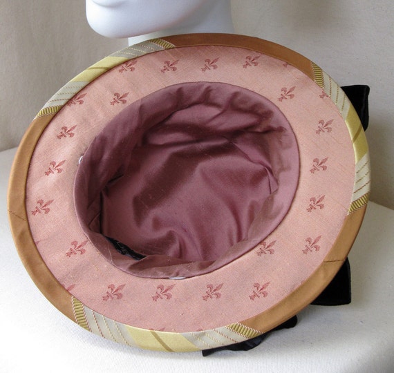 Suffragette Silk Damask Boater Hat