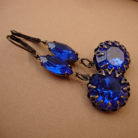 vintage sapphire earrings vintage sapphire earrings