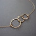 Interlocking Circle Necklace - Hammered links, Endless, Always Together, Lovely Gift, Best Friend, Bridal, Fine Hand Crafted Jewelry