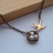 Bird Nest Necklace Antique Brass Fresh Water Pearls