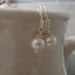 Bridal Earrings, classic dangle pearls, sterling silver, fresh water pearls, everyday earrings, bridesmaids gifts, weddings, maid of honor