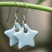 Soft Turquoise Porcelain Star Earrings Sample SALE