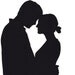 Custom Silhouette Couple Cut Paper Portrait