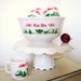 Vintage Holiday Egg Nog Hazel Atlas Glass Bowl and Mugs Christmas Set