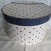 RESERVED For fallinginswirls Vintage Edwards Polka Dot Hat Box Rochester NY ...js