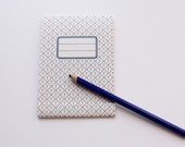 Matchbook notepad Blue and pink Retro flower pattern