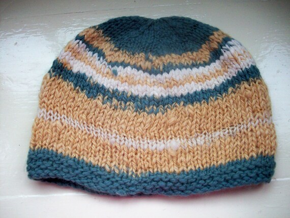 Classic beanie hat   Rustic handspun hand dyed by SpinningStreak