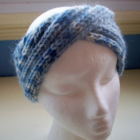 Headband neckwarmer knitted vintage inspired by SpinningStreak