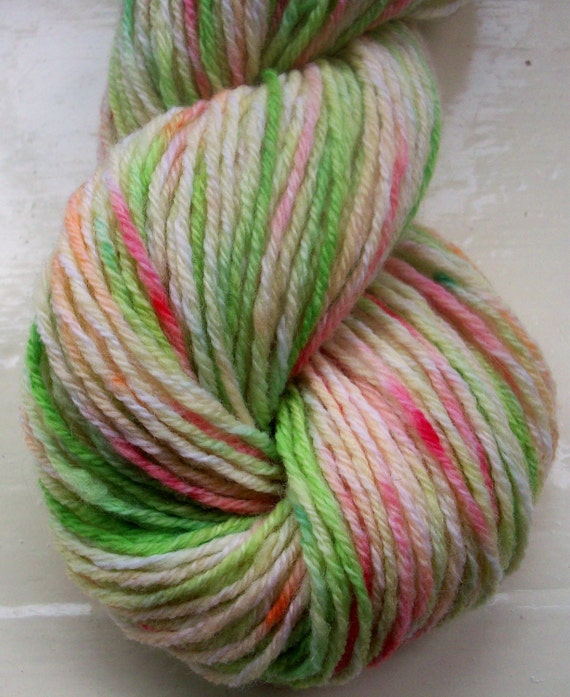 Hand painted yarn 50g merino cashmere angora  by SpinningStreak