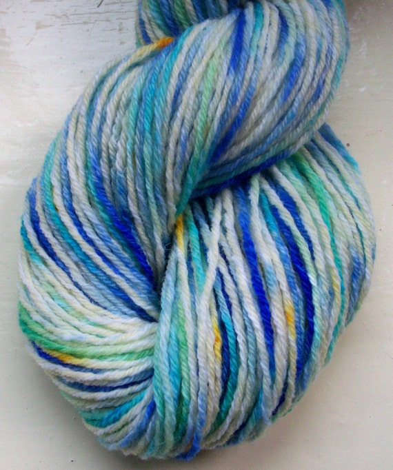 Hand painted yarn 50g merino cashmere angora by SpinningStreak