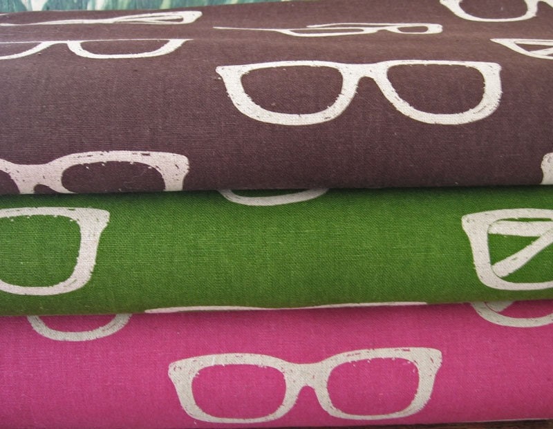 Sampler set Japanese Echino Eye Glasses Print Fabric Bundle
