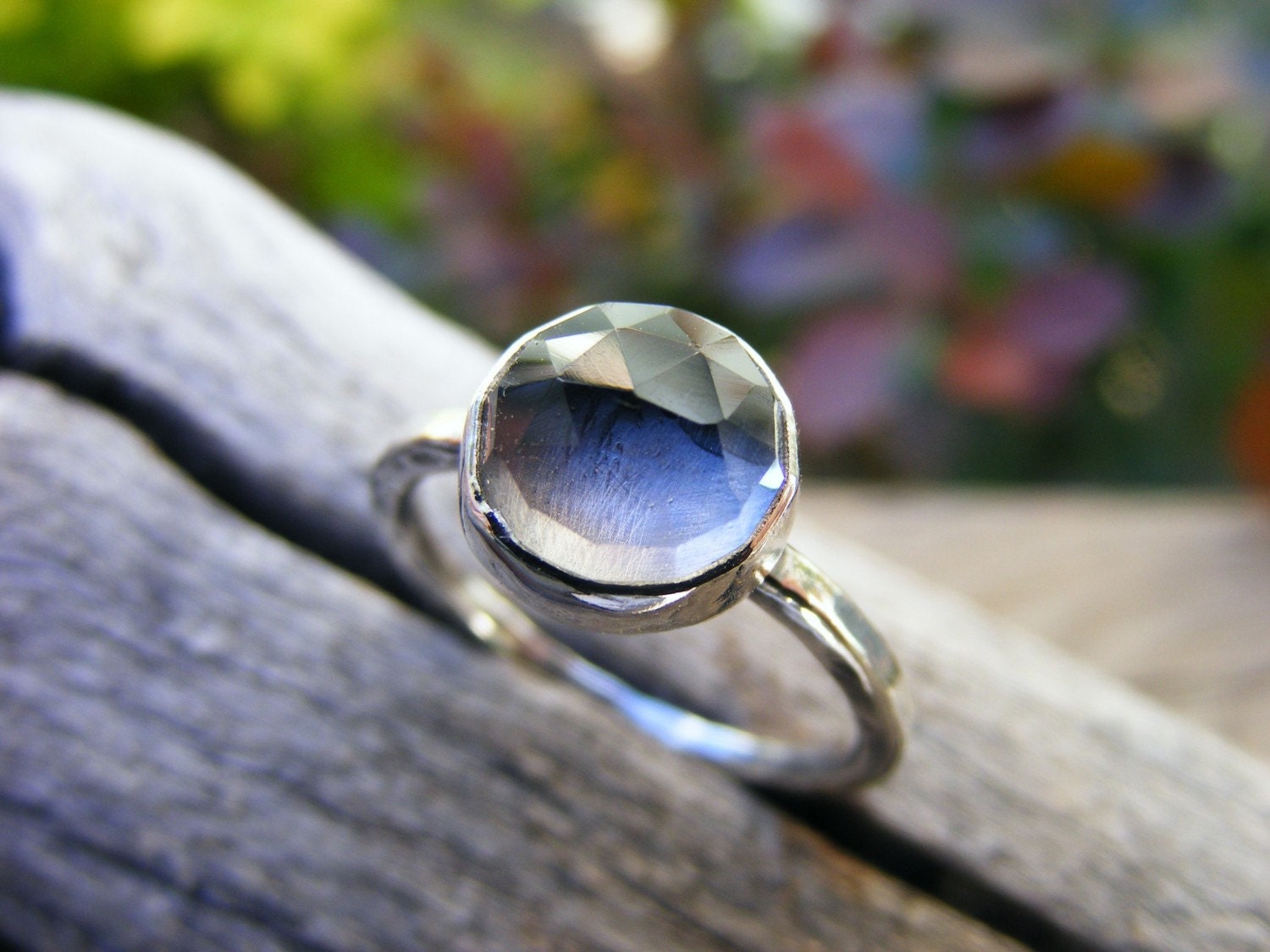 Crystal Quartz Ring Clear Crystal Quartz Ring Faceted