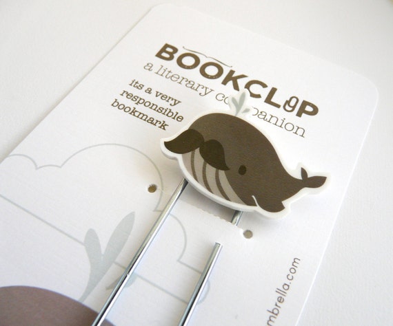 Illustrated Bookmark : Whale Bookclip