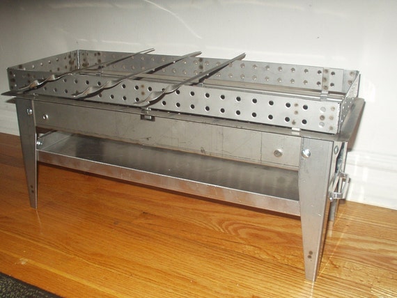 slacks charcoal kebab creek BBQ STAINLESS CHARCOAL KEBAB GRILL SHISH CUSTOM STEEL