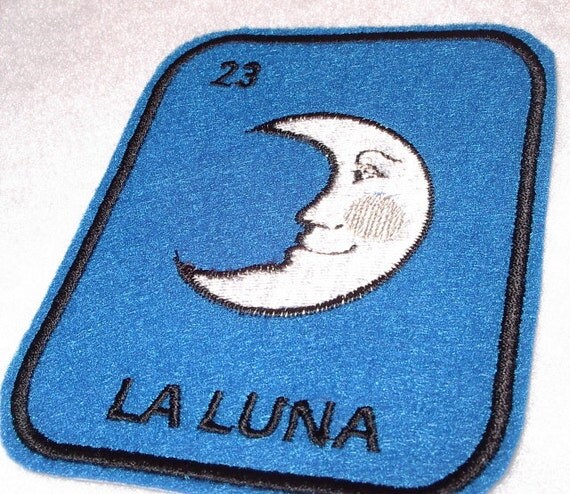 La Luna Loteria Iron on Patch Moon