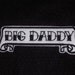 Tattoo Name Patch scroll banner white felt with black stitching