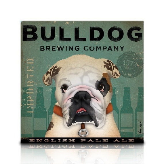 English Bulldog Brewing Company original graphic illustration