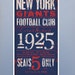 New York Giants Football club typography original graphic art giclee archival print 10 x 20 by Stephen fowler unframed