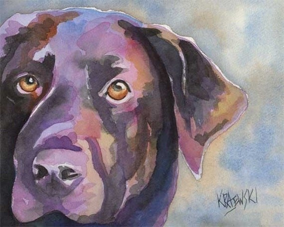 Labrador Retriever Art Print of Original Watercolor Painting