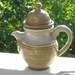 Tea Pot Vintage Overland Stoneware 3 Part Pot includes loose leaf Tea Infuser Very Cool and Hippiesque