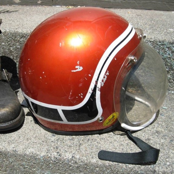 60s Yamaha vintage motorcycle helmet