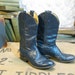 vintage Cowboy boots Navy blue Leather Ropers 8 9.5