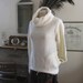 1970s Cowl Sweater vintage Ivory knit Pullover
