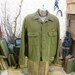 50s Military shirt xl vintage Olive Wool Army field shirt