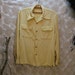 40s vintage Shirt Butter yellow Rayon blend