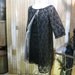 Black 1960s Lace robe negligee Sheer nylon