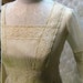 Lace vintage Dress 1970s Wedding maxi Ivory Crinkle Sheer gauze beauty S