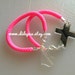 Cross pink Neon Bracelet (set of two) silver cross