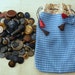 Vintage Buttons in Cute Fabric Drawstring Bag
