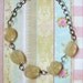Great Chunky Sandy Stone Necklace on Linked Chain