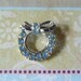 Vintage Tiny Aqua Blue Crystal Rhinestone Brooch- sweet