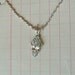 Vintage Silver Rhinestone Pendant Necklace - dainty and sweet