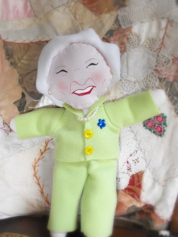 Betty White Doll by PinkPorches on Etsy