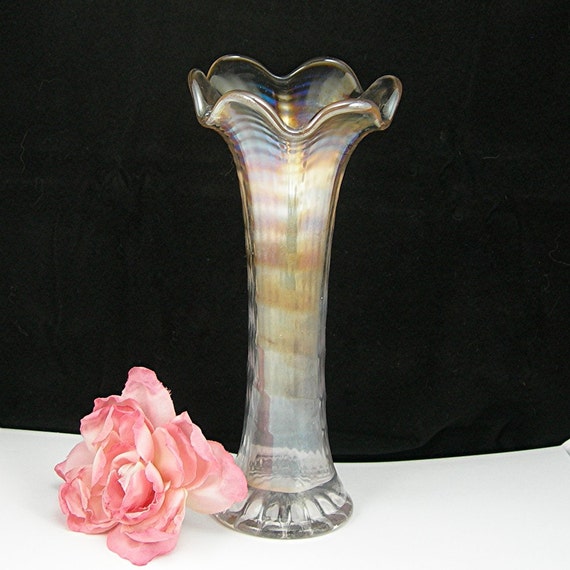 Vintage Trumpet Vase Imperial Glass Co. by AtticDustAntiques