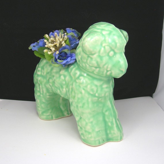 McCoy Lamb Pottery Planter Jadite Green Vintage 1950s Nursery